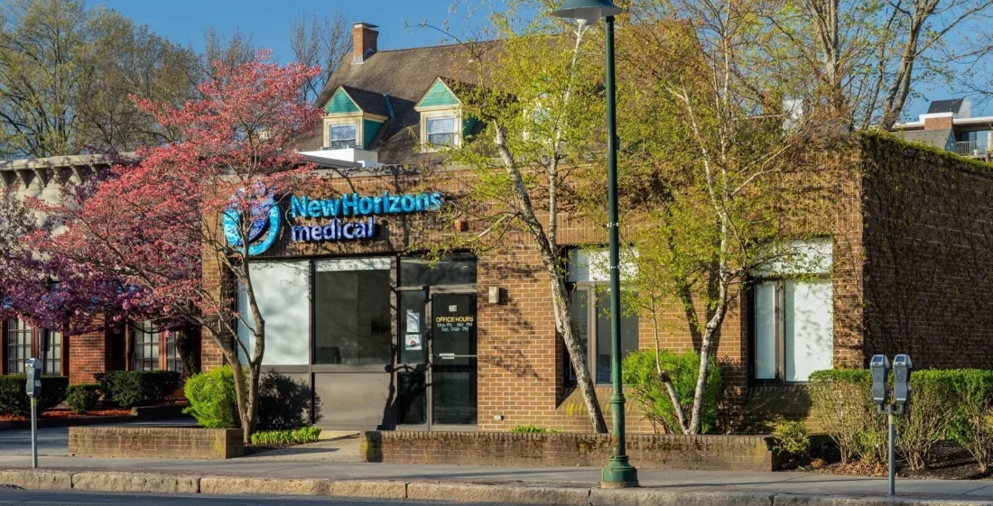 Outpatient Mental Health and Alcohol and Drug Addiction and Substance Use Treatment in Boston and Brookline. New Horizons Medical Office at 358 Harvard Street, Brookline, MA 02446